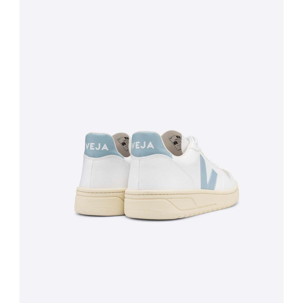 Women's Veja V-10 CWL Shoes White/Turquoise | ZA 579YXF